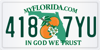 FL license plate 4187YU