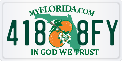 FL license plate 4188FY