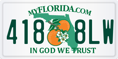 FL license plate 4188LW