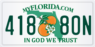 FL license plate 4188ON