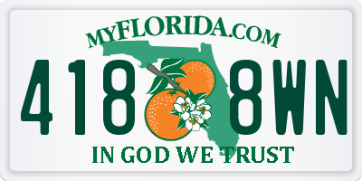 FL license plate 4188WN