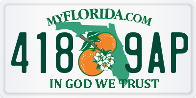 FL license plate 4189AP