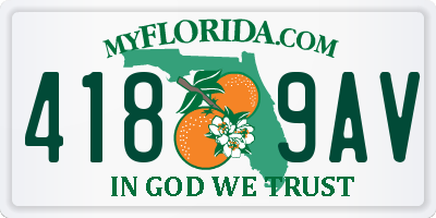 FL license plate 4189AV