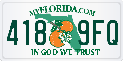 FL license plate 4189FQ