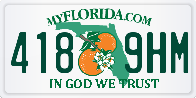 FL license plate 4189HM