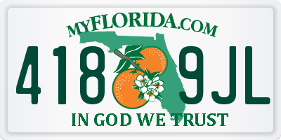 FL license plate 4189JL