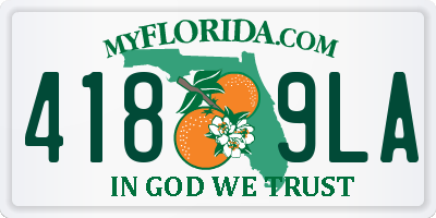 FL license plate 4189LA