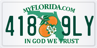 FL license plate 4189LY