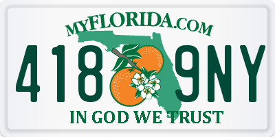 FL license plate 4189NY