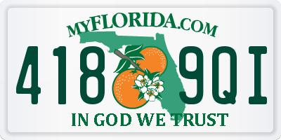 FL license plate 4189QI