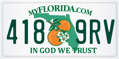 FL license plate 4189RV