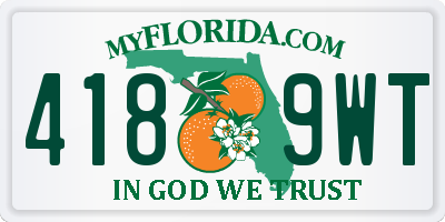 FL license plate 4189WT