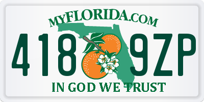 FL license plate 4189ZP