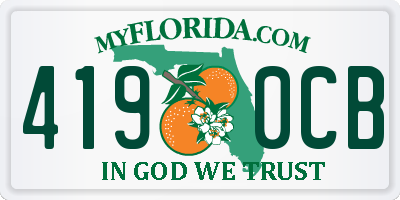 FL license plate 4190CB