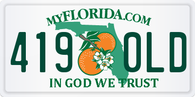 FL license plate 4190LD