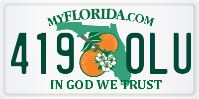FL license plate 4190LU