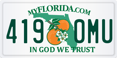 FL license plate 4190MU