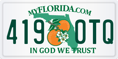 FL license plate 4190TQ