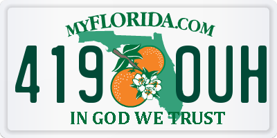 FL license plate 4190UH