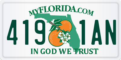 FL license plate 4191AN