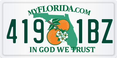 FL license plate 4191BZ