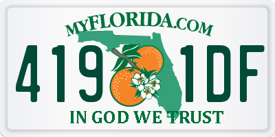 FL license plate 4191DF
