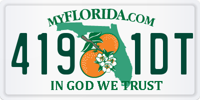 FL license plate 4191DT