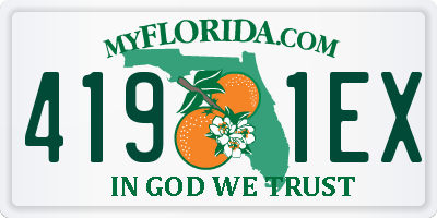 FL license plate 4191EX