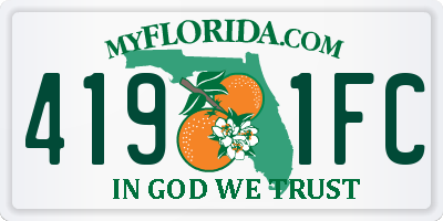 FL license plate 4191FC