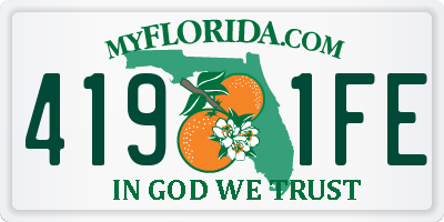 FL license plate 4191FE