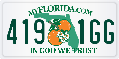 FL license plate 4191GG