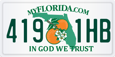 FL license plate 4191HB