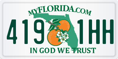 FL license plate 4191HH