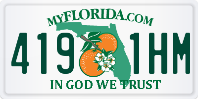 FL license plate 4191HM