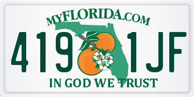 FL license plate 4191JF