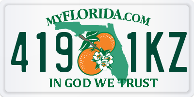 FL license plate 4191KZ
