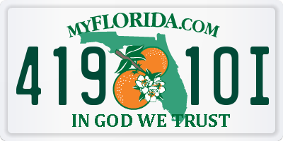 FL license plate 4191OI
