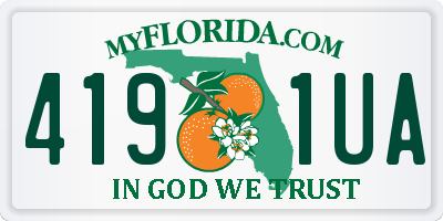FL license plate 4191UA