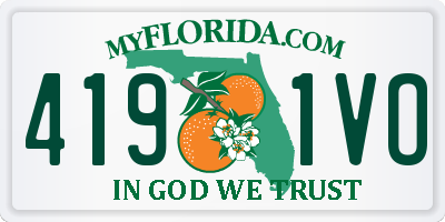 FL license plate 4191VO