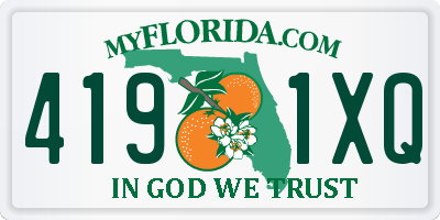 FL license plate 4191XQ
