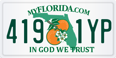 FL license plate 4191YP