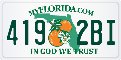 FL license plate 4192BI