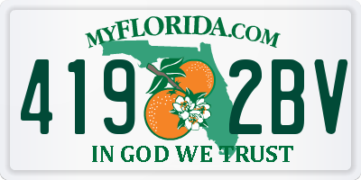 FL license plate 4192BV