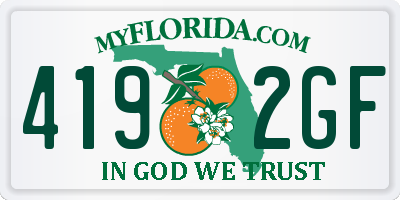 FL license plate 4192GF
