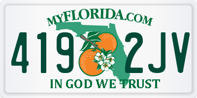 FL license plate 4192JV
