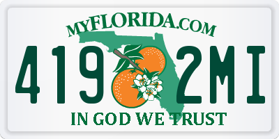 FL license plate 4192MI