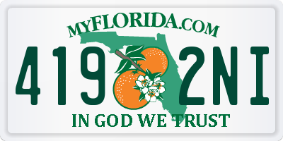 FL license plate 4192NI