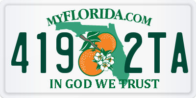 FL license plate 4192TA