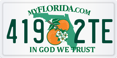 FL license plate 4192TE