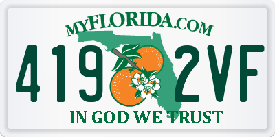 FL license plate 4192VF